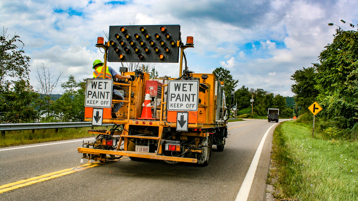 ODOT Road Striping Truck